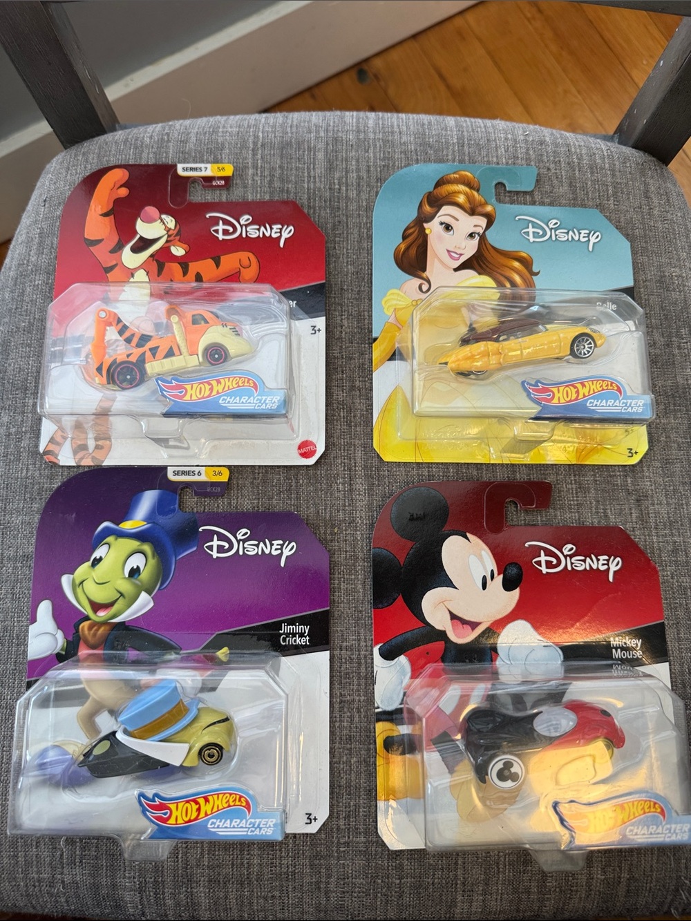 Disney Hot Wheels New Tigger Belle Jiminy Cricket Mickey Mouse
